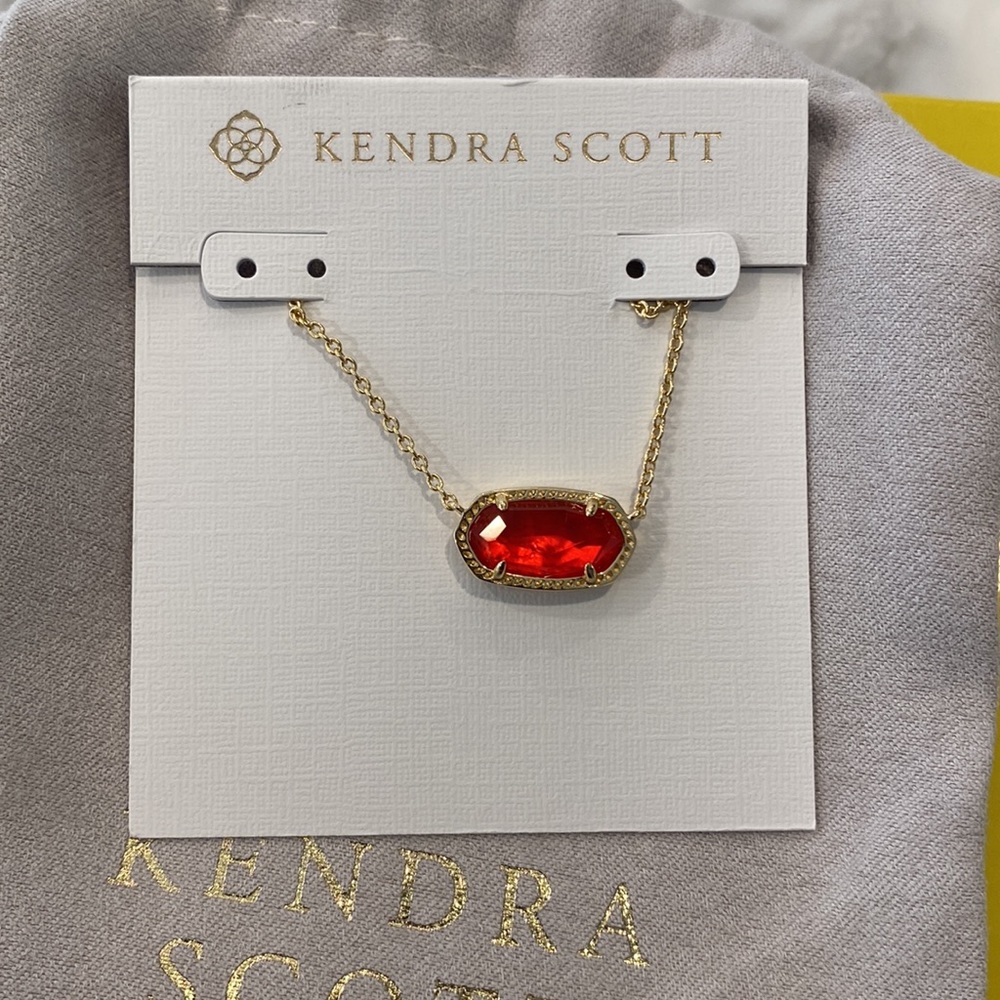 Kendra Scott Red Gem Necklace